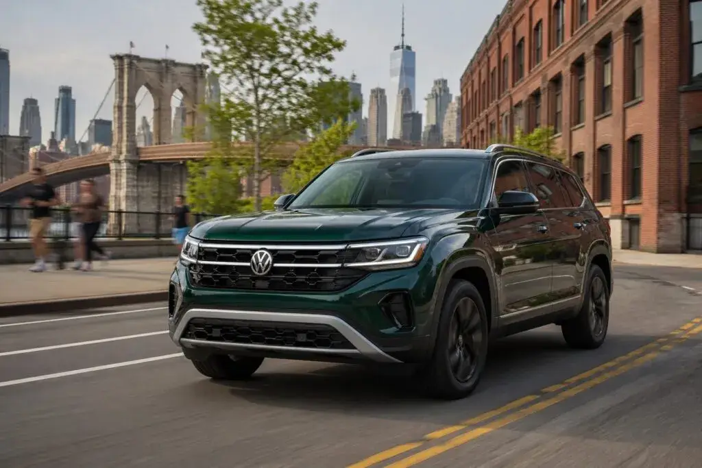 Volkswagen Atlas SUV en Nueva York con rediseño y tecnología avanzada para el mercado estadounidense