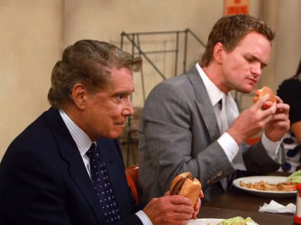 hamburguesa de Barney en Nueva York inspirada en restaurantes reales como Corner Bistro en la cultura pop