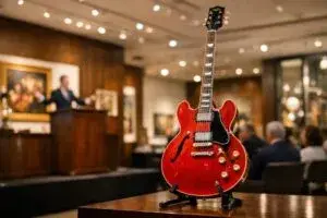 Guitarra Elvis Presley subastada en Nueva York con alto valor cultural y económico
