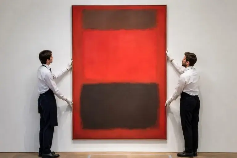 Coleccionistas observan obras de Rothko durante una subasta que fortaleció el mercado del arte en Nueva York.
