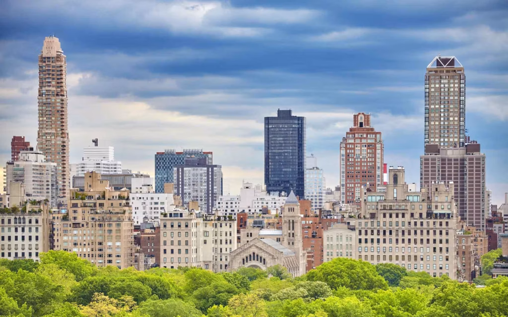 Upper East Side y Upper West Side frente a Central Park en Nueva York