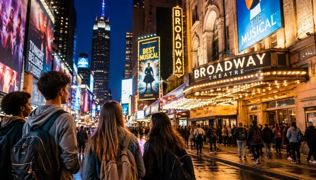 Broadway gratis en Nueva York ofrece entradas a estudiantes de secundaria mediante una lotería para acceder a producciones teatrales.