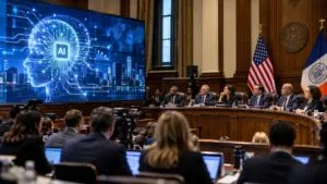 Seguridad de IA será analizada por el Concejo Municipal de Nueva York durante una audiencia con empresas tecnológicas.