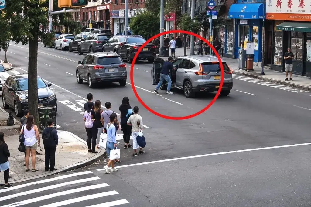 Policía realiza un rescate en Brooklyn después de encontrar inconsciente a un conductor durante una emergencia médica.